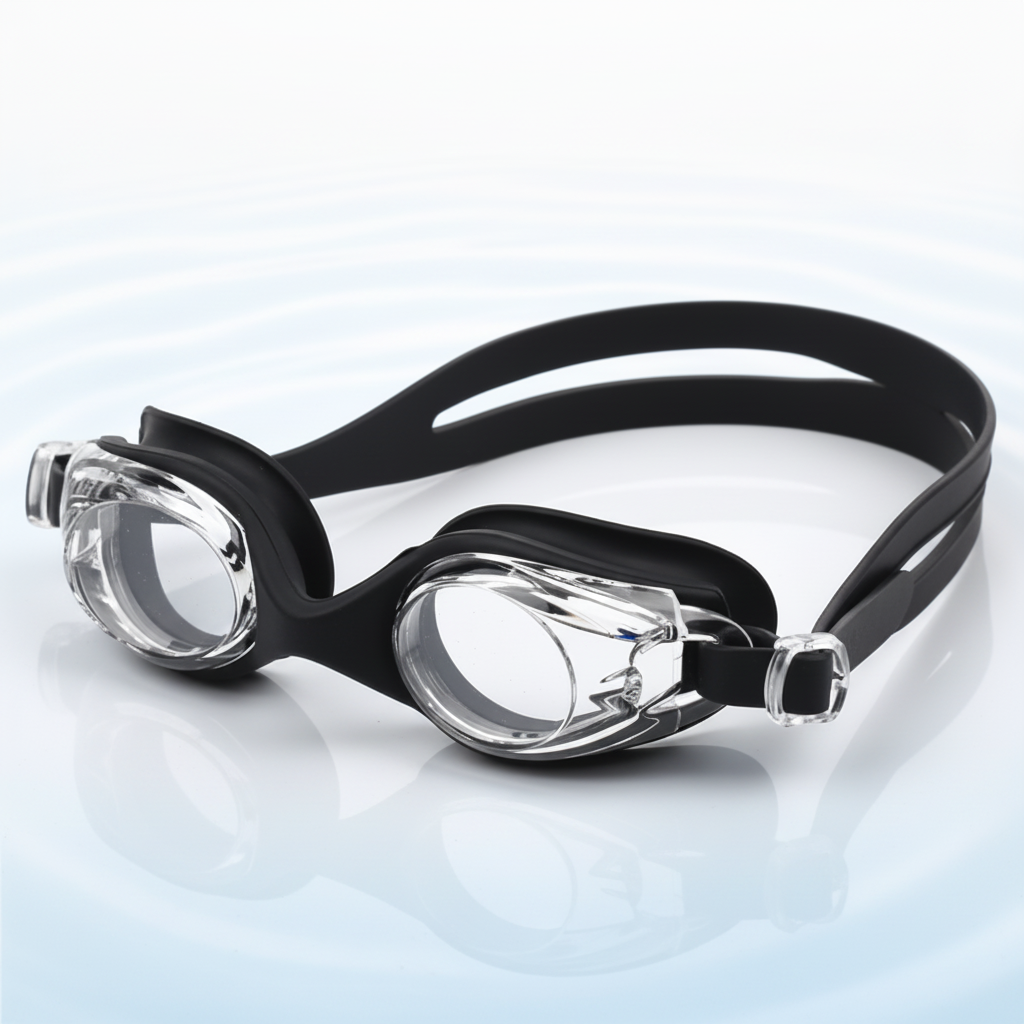 Black Swimming Goggles