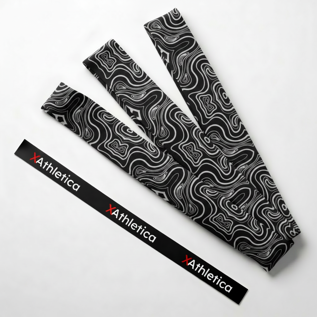 Black swirl grip tape with white lines