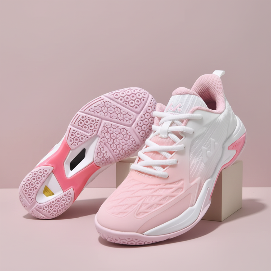 Badminton Shoe - White Pink