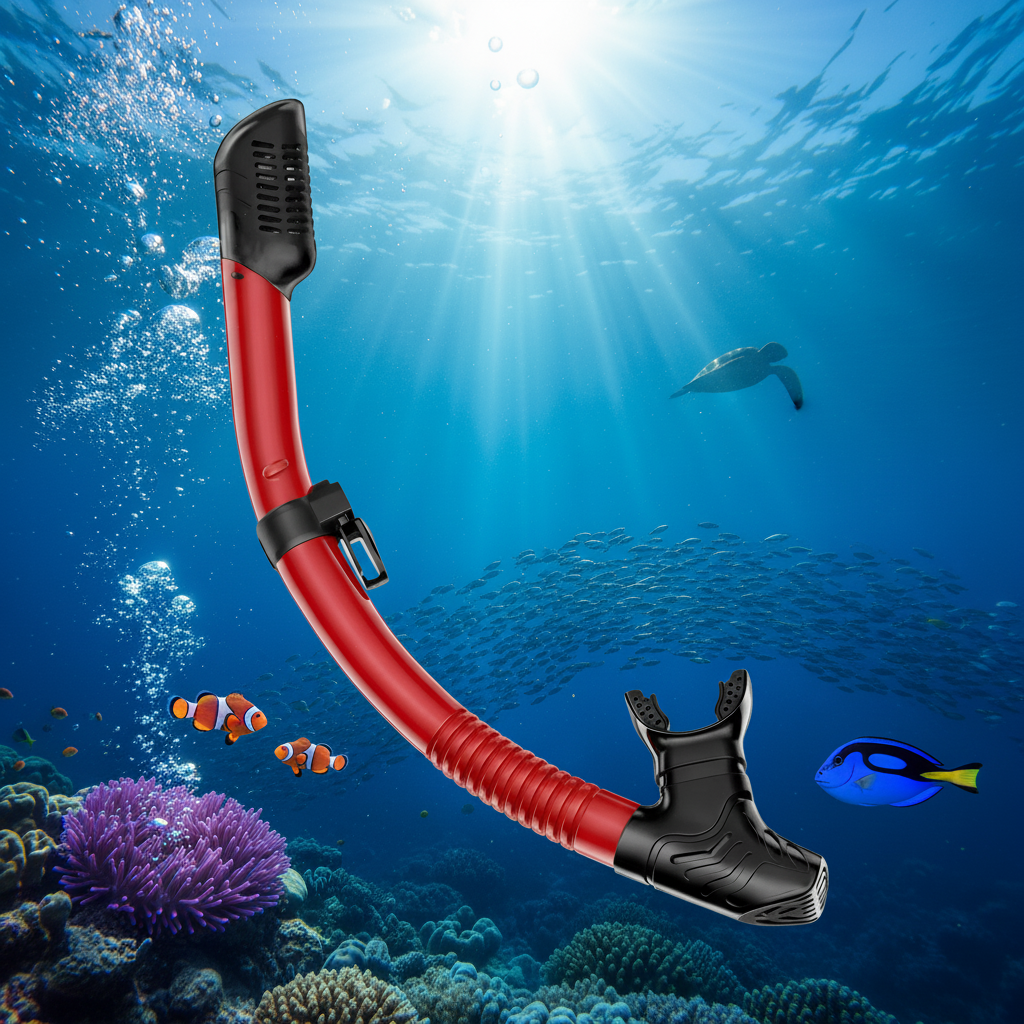 Red Snorkel - Vibrant Ocean Scene
