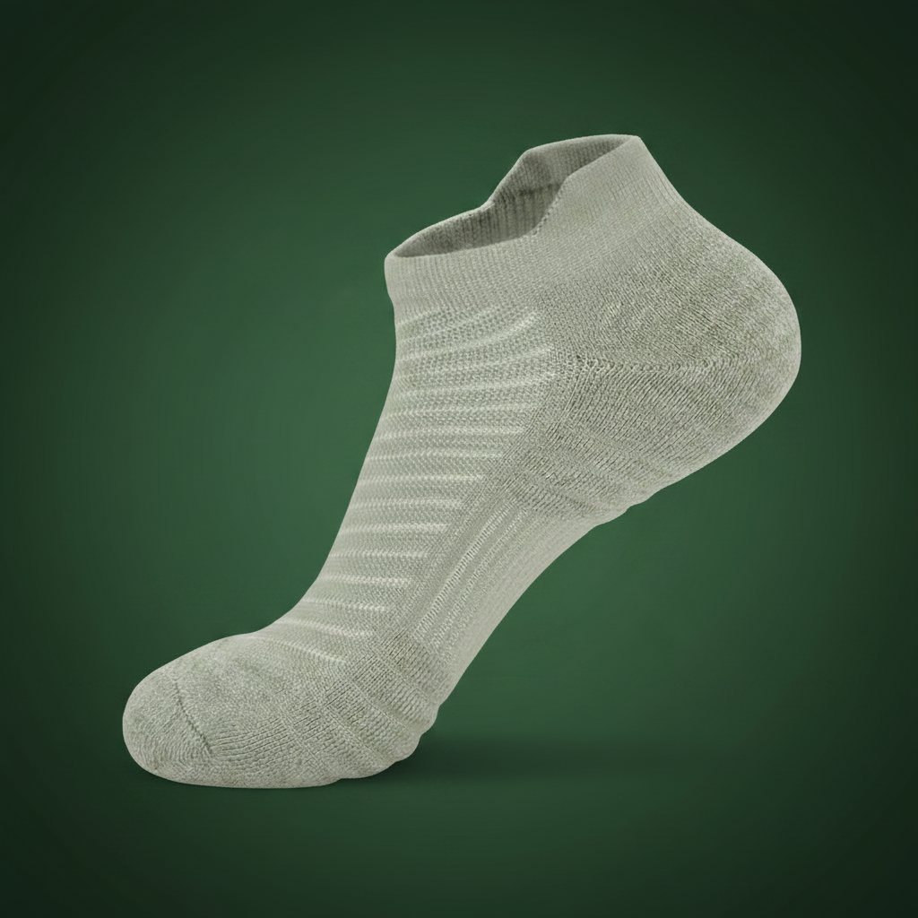 Sage Green Sock – Forest Green Background