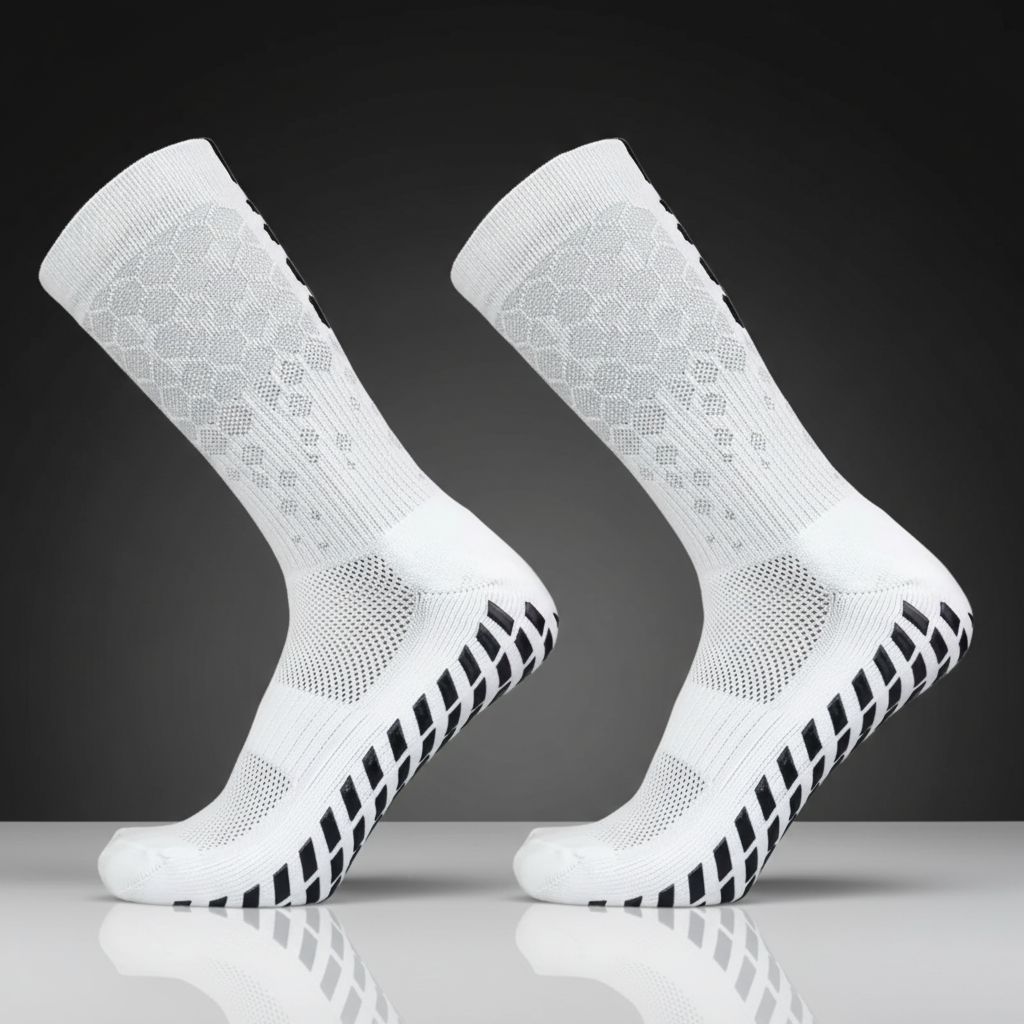 White Grip Socks